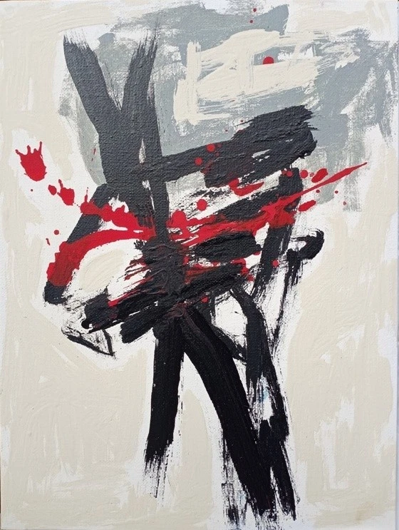 Original Outsider Abstracto Moderno Minimalismo Arte Pintura Cubista Zen Contempora Foto 1 de 1