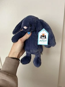 Jellycat Small Navy Bashful Bunny BNWT - Picture 1 of 4