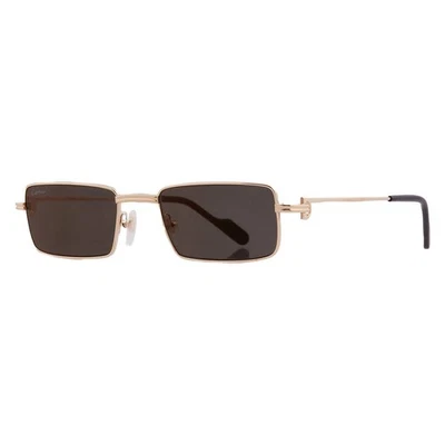Gafas de sol Cartier Premiere de Cartier grises rectangulares unisex CT0501S 001 52 Foto 1 de 4