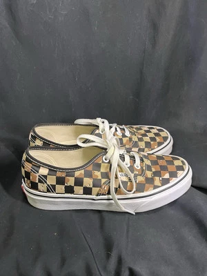 AUTHENTIC DESERT CHECKERBOARD CAMO VANS WOMENS SIZE 7 - Image 1 of 4