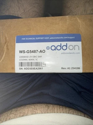 WS-G5487-AOeadoonaddonnetworks.com1000BASE-ZX GBIC SMF1550NM, 80KM, - Image 1 of 4