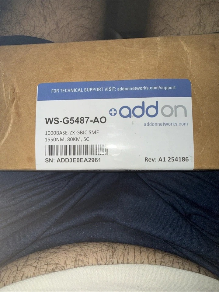 WS-G5487-AOeadoonaddonnetworks.com1000BASE-ZX GBIC SMF1550NM, 80KM, - Image 1 of 4