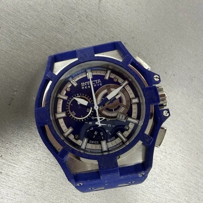 Invicta Reserve Akula II Chronograph Watch Men 51mm Blue Dial Steel Date 0633 - image 1 of 4