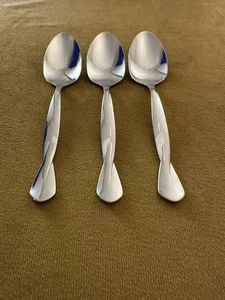 (3) Soup Spoons ONEIDA USA TORSADE Stainless Flatware Glossy - Picture 1 of 15