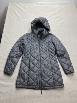 女式 Parker Puffer 夹克灰色带帽 S 码 Puffer — 第 1/4 张图片