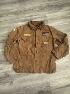 Polo Ralph Lauren Kids Outdoors Patch Canvas Field Jacket M 10-12 Polo Country - Picture 1 of 6