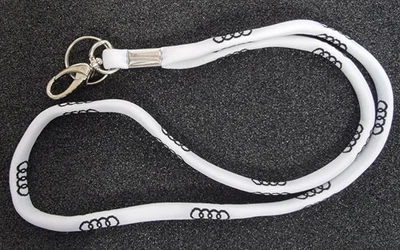 Llavero Audi Lanyard Logo Blanco Original 2025 Foto 1 de 2