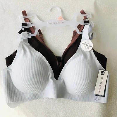 Sujetadores Danskin Intimates almohadillas extraíbles, cierre trasero paquete de 3 talla: XL Foto 1 de 4