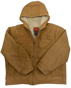 DICKIES SHERPA GEFÜTTERTE ENTE CANVAS DURCHGEHENDER REISSVERSCHLUSS KAPUZE WORKWEAR JACKE HERREN GRÖSSE 2XL - Bild 1 von 15