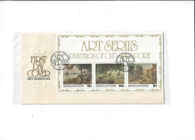 Singapore Year 1976 Art Series Miniature Sheet on FDC - Image 1 of 2