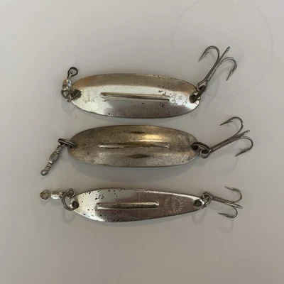 Lote de 3 señuelos de cuchara de pesca Williams vintage Wabler Whitefish Foto 1 de 4