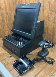NCR Real POS 7616 w/ Monitor Keyboard Printer Scanner Card Reader Cash Drawer - Picture 1 of 18