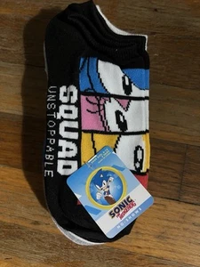 10 Pairs Sonic The Hedgehog No Show Socks Size 4-10 New - Picture 1 of 3