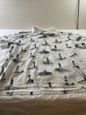 Camisa Polo Windham Pointe Lighthouse Para Hombre M Náutica Costera  Foto 1 de 4
