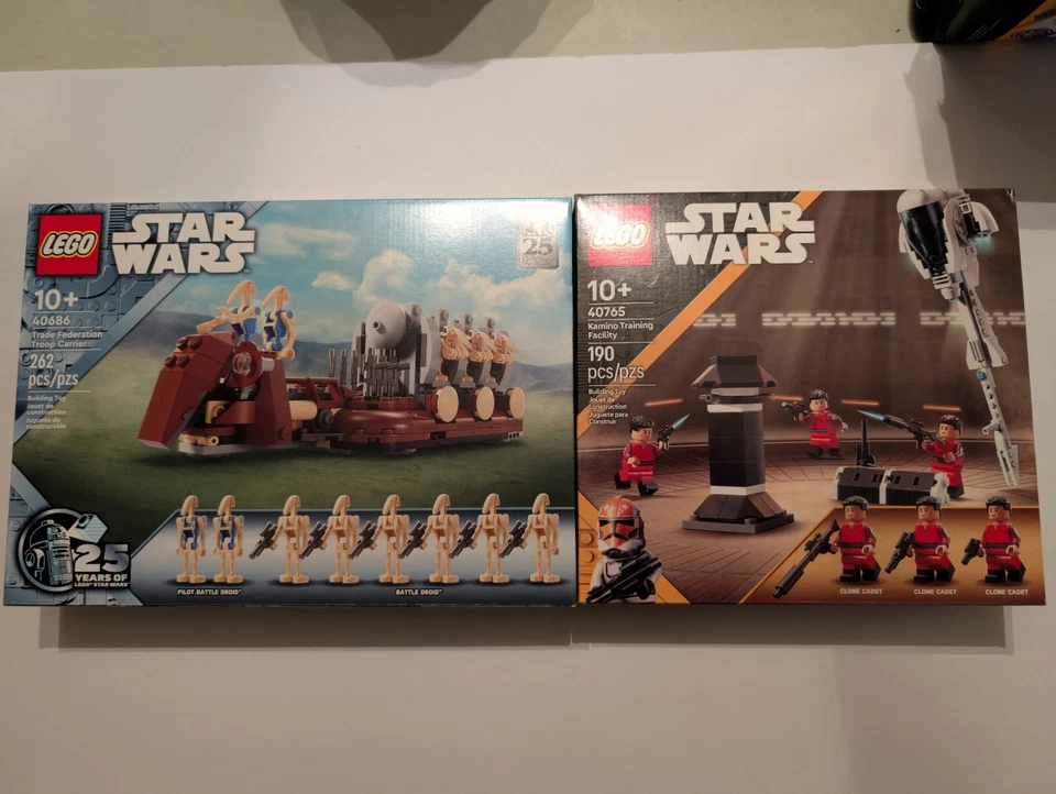 LEGO Star Wars 40686 Trade Federation Troop & 40765 Kamino Training New Sealed - Image 1 of 3
