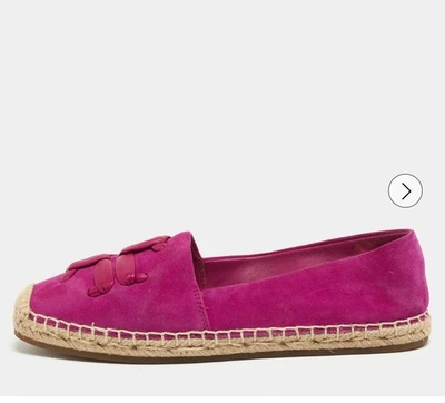 Alpargata plana Tory Burch para mujer doble T púrpura EE. UU. 8 Foto 1 de 4