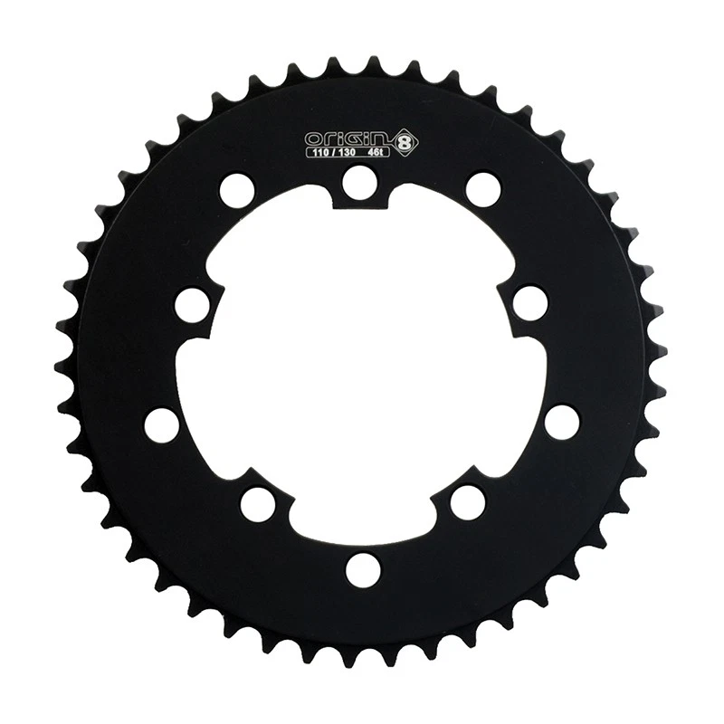 ORIGIN8 Single Speed 110mm/130mm 5-bolt 46T Black Chainring - Image 1 of 1