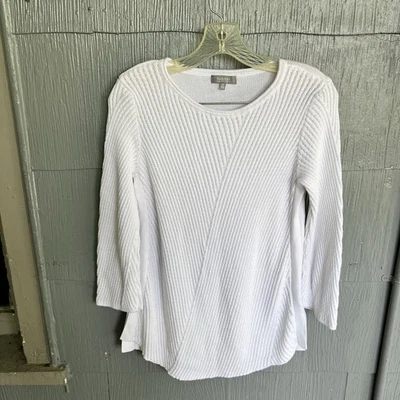 Habitat Clothes To Live In Women's XSmall White Cotton Pullover Tunic Sweater - Image 1 of 4