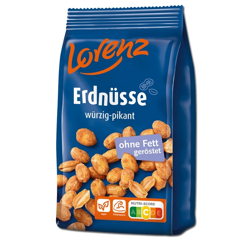 (14,33€/1kg) Lorenz Erdnüsse würzig pikant 150g Beutel - Bild 1 von 1
