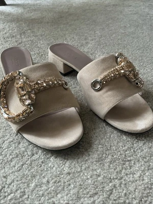Gucci Horsebit Accent Suede Slides 37 - Image 1 of 4