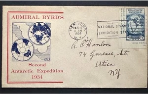 1934 Admiral Richard E. Byrd FDC Antarktisexpedition - Bild 1 von 1