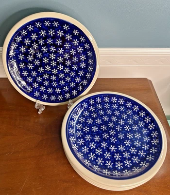 6 Boleslawiec польская керамика снежинка обеденная тарелка комплект 10 3/4» синий - Изображение 1 из 4