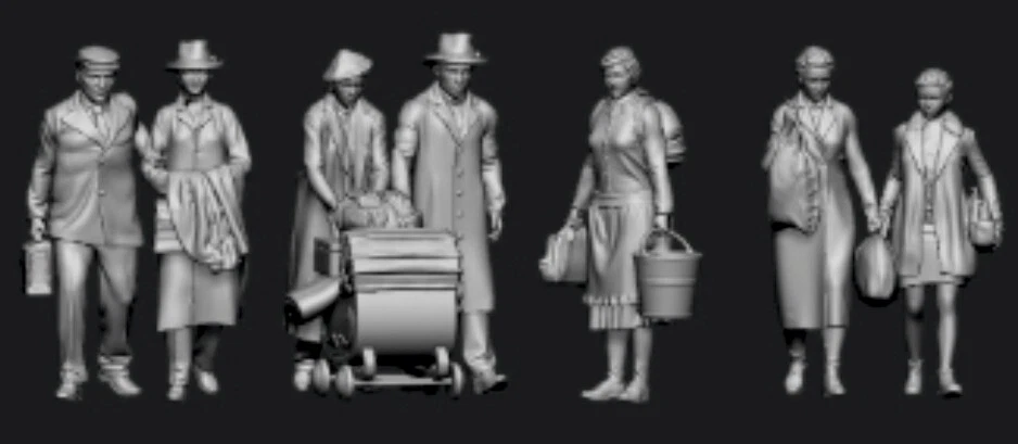 PEDDINGHAUS-DECALS Peddinghaus 3 D Druck 1/72 72F386 6 Flüchtlinge