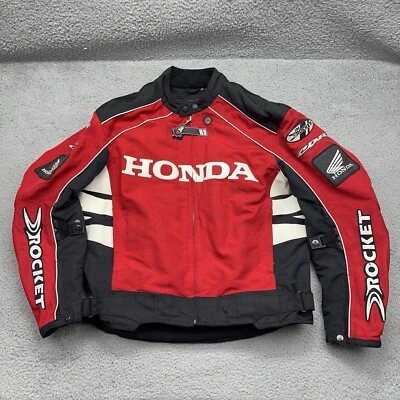 Joe Rocket Mens Large Honda Motorcycles Riding Jacket w/ Armor & Zip Out Liner - Image 1 of 4