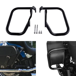 Saddlebag Guard Rail Crash Bar Fit For Harley FLST FLSTC 00-17 FXST FXSTB 00-05 - Bild 1 von 14