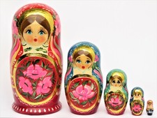 5 russian dolls h14 signed hand painted matryoshka russian nested dolls matrioshka
