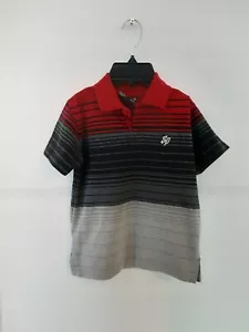 Southpole Boy's Polo Shirt Red and Black Size S(4) Youth Striped Top - Picture 1 of 8