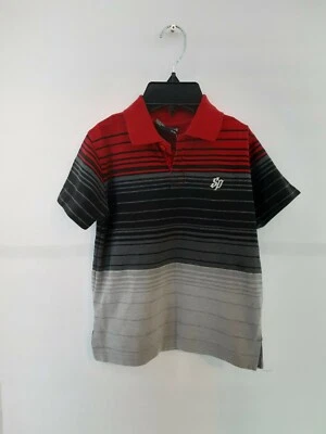 Polo Southpole Niño Rojo y Negro Talla S(4) Top Juvenil Rayas Foto 1 de 4
