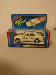Mercedes 190 E Taxi Mini-Flitzer Playbear 1:43 Rückzugsmotor, Neu OVP 70/ 80er - Bild 1 von 7