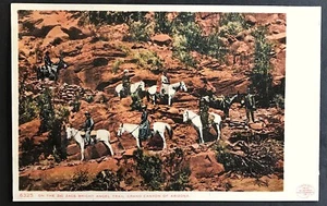 postcard Grand Canyon of Arizona B152 1905 On the Zig Zags Bright Angel Trail - Imagen 1 de 3