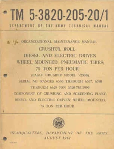 TM5-3820-205-20/1 Crusher diesel Eagle-5230B Repair Maintenance Operators book  - Picture 1 of 1