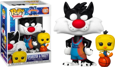 Pop! Vinilo Space Jam 2 A New Legacy - Figura Silvestre y Piolín + PROTECTOR POP Foto 1 de 3