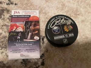 PATRICK KANE CHICAGO BLACKHAWKS Autograph Signed Warmup Puck JSA COA #5 - Picture 1 of 2