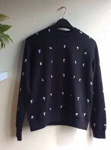 PAUL SMITH Womens Embroidered Sweatshirt Black UK XS RRP €245 - Picture 1 of 14