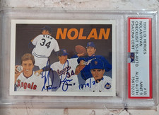 NOLAN RYAN AUTO 1991 UPPER DECK HEROES 1279/2500 PSA 9 RARE SP 🔥🔥🔥