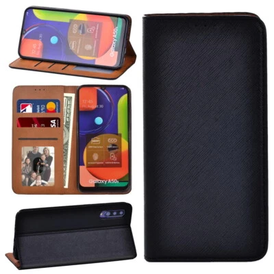 Custodia telefono supporto portafoglio in pelle per Samsung Galaxy S8 9 10 S20 A12 A22 A71 - Immagine 1 di 4