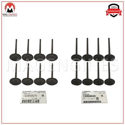 13201-AA371 & 13202-AA381 GENUINE OEM INTAKE & EXHAUST VALVES EJ20 2.0L (16 Pcs) - Image 1 of 4