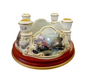 Bradford Exchange A1677 Thomas Kinkade Lichtkreis Kerzenhalter 2002 Dekor - Bild 1 von 10