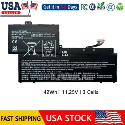 Batería AP16A4K para Acer Swift 1 SF113-31 N17P2 CLOUDBOOK 11 AO1-132 42Wh 11.25V Foto 1 de 4
