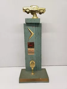 Rare VTG 1962 Quaker City Drag Strip I/S Trophy Salem Ohio "Joe Ross 55' OLDS" - Picture 1 of 13
