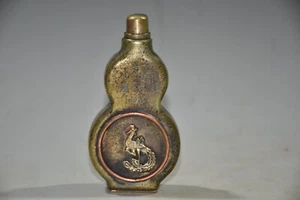 Chinese Copper Handmade Exquisite dragon phoenix statue snuff bottle - Picture 1 of 9