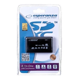 5905784768632 Esperanza EA119 Czytnik kart Czarny USB 2.0 Esperanza - Zdjęcie 1 z 1