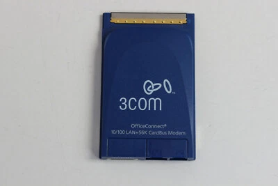 3COM 3C3SH654B OFFFICE CONNECT 10/100 LAN+56K CARDBUS MODEM 10047124 PCMCIA - Image 1 of 4
