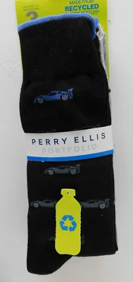 Paquete de 3 pares de calcetines de vestir Perry Ellis Portfolio para hombre talla 7-12 estilo 819109 Foto 1 de 4