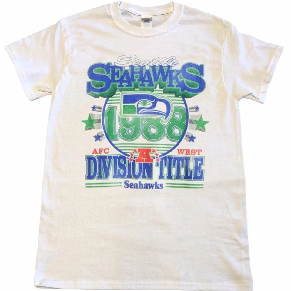 Reprint Seattle Seahawks Graphic Champions White Short Sleeve T shirt HN2516 - Image 1 of 1
