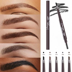 Waterproof Microblading Eye Brow Eyeliner Eyebrow Pencil Pen Brush Makeup Tools - Picture 1 of 17